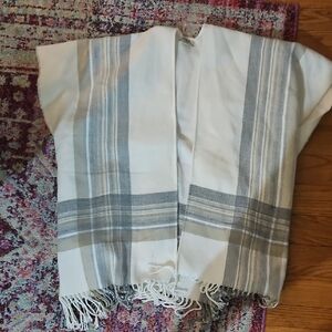 LOFT Cream Knit Poncho